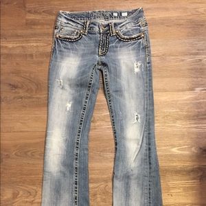 Miss Me distressed jeans Irene Bootcut size 27